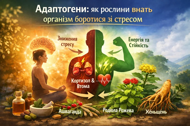 Адаптогени для зниження стресу