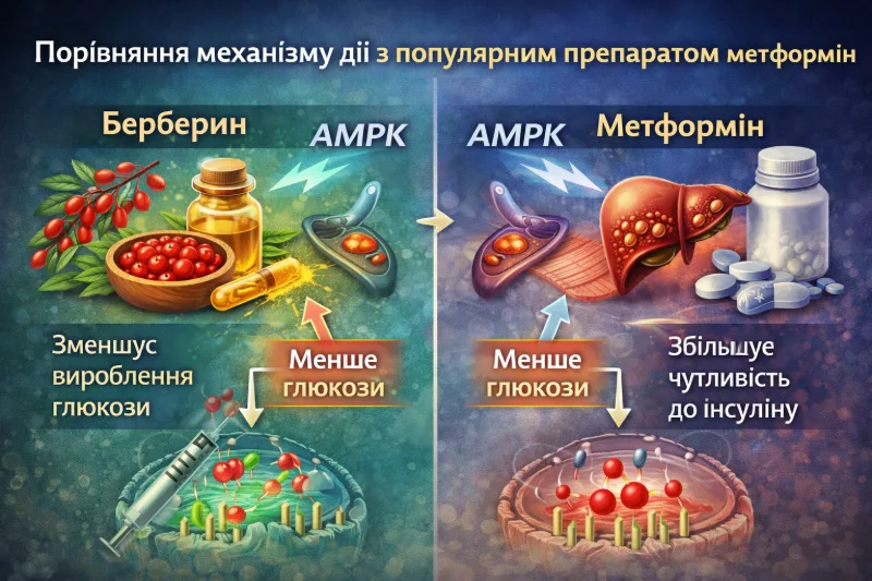 Порівняння механізму дії препаратів