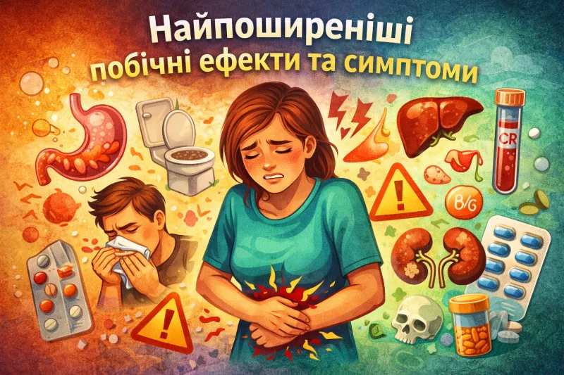 Поширені побічні ефекти та симптоми