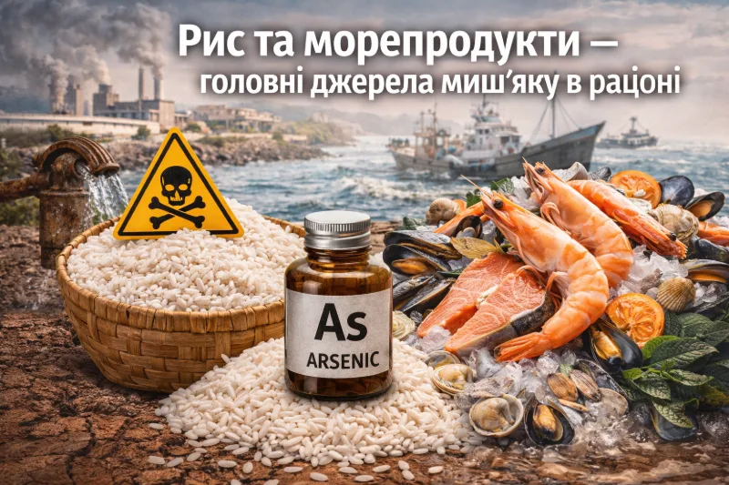 Рис, морепродукти та небезпека арсену
